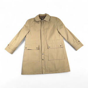 Vintage Casualcraft Trench Coat Adult LARGE 44R Brown Quilted Weatherwear 90s